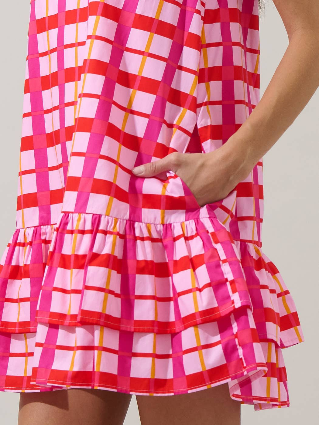 Darvy Checker Savie Shift Mini Dress