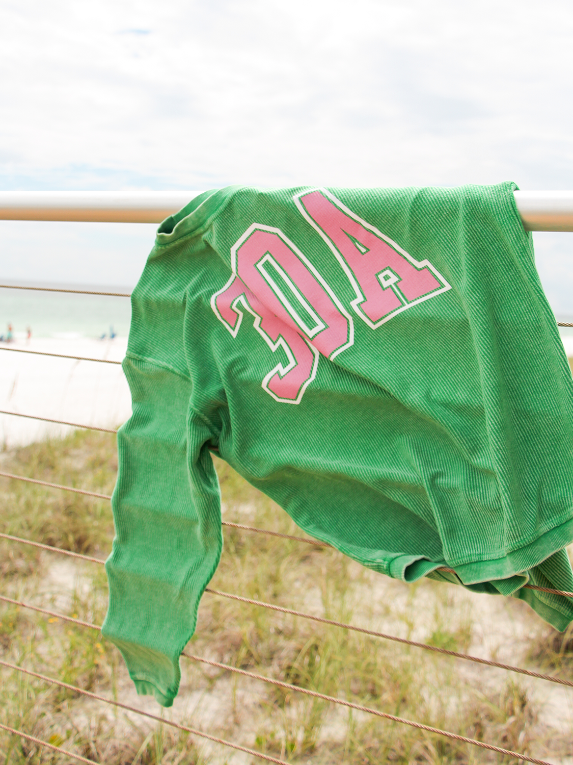 30A Block Letter Corderd Crew Sweatshirt