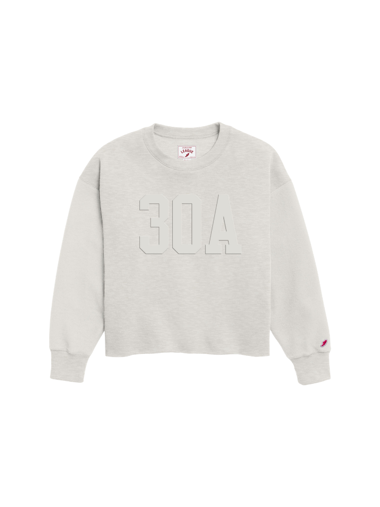 30A Block Letter Reverse Fleece Midi Sweatshirt
