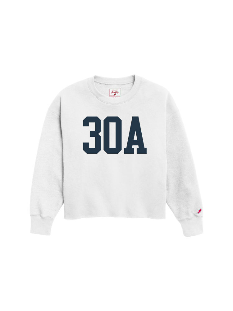 30A Block Letter Reverse Fleece Midi Sweatshirt
