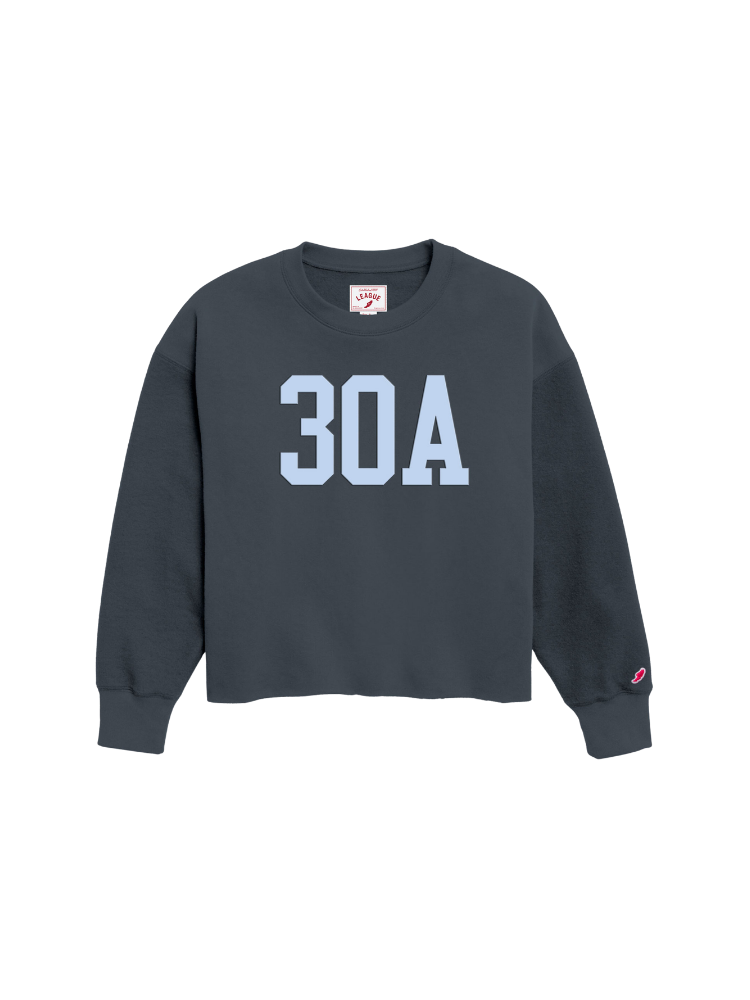 30A Block Letter Reverse Fleece Midi Sweatshirt