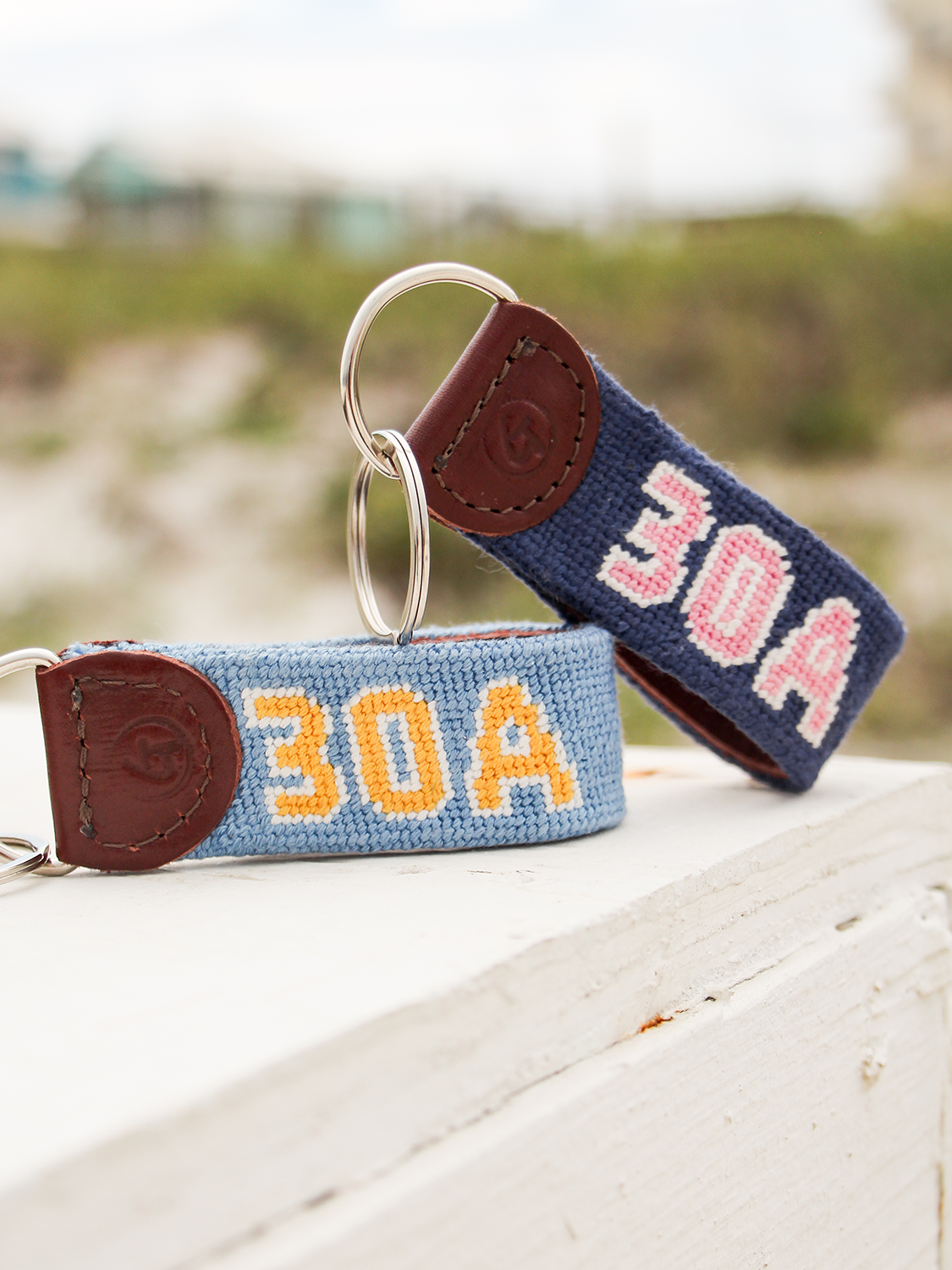 30A Needlepoint Keychain