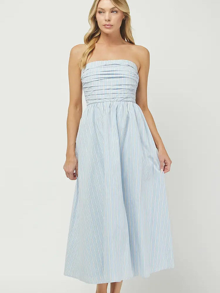 Stripe Tube Maxi Dress