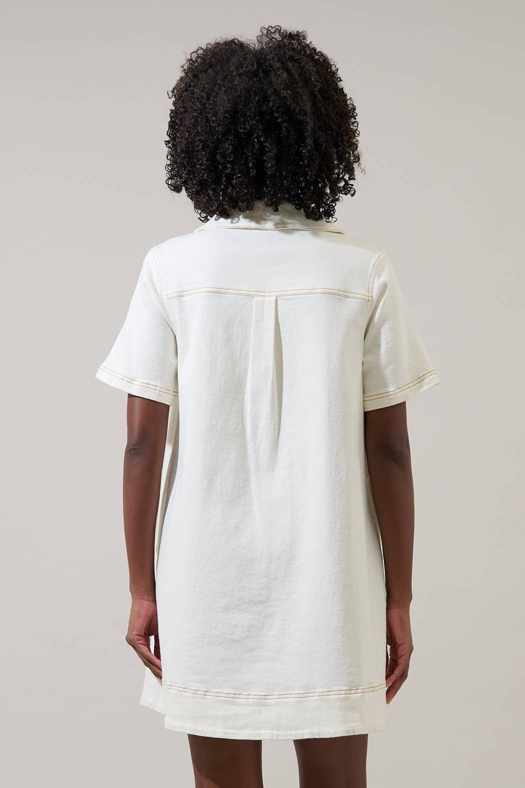 Rosalind Denim Shift Mini Dress