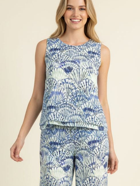 Seashell Pleated Tank Top