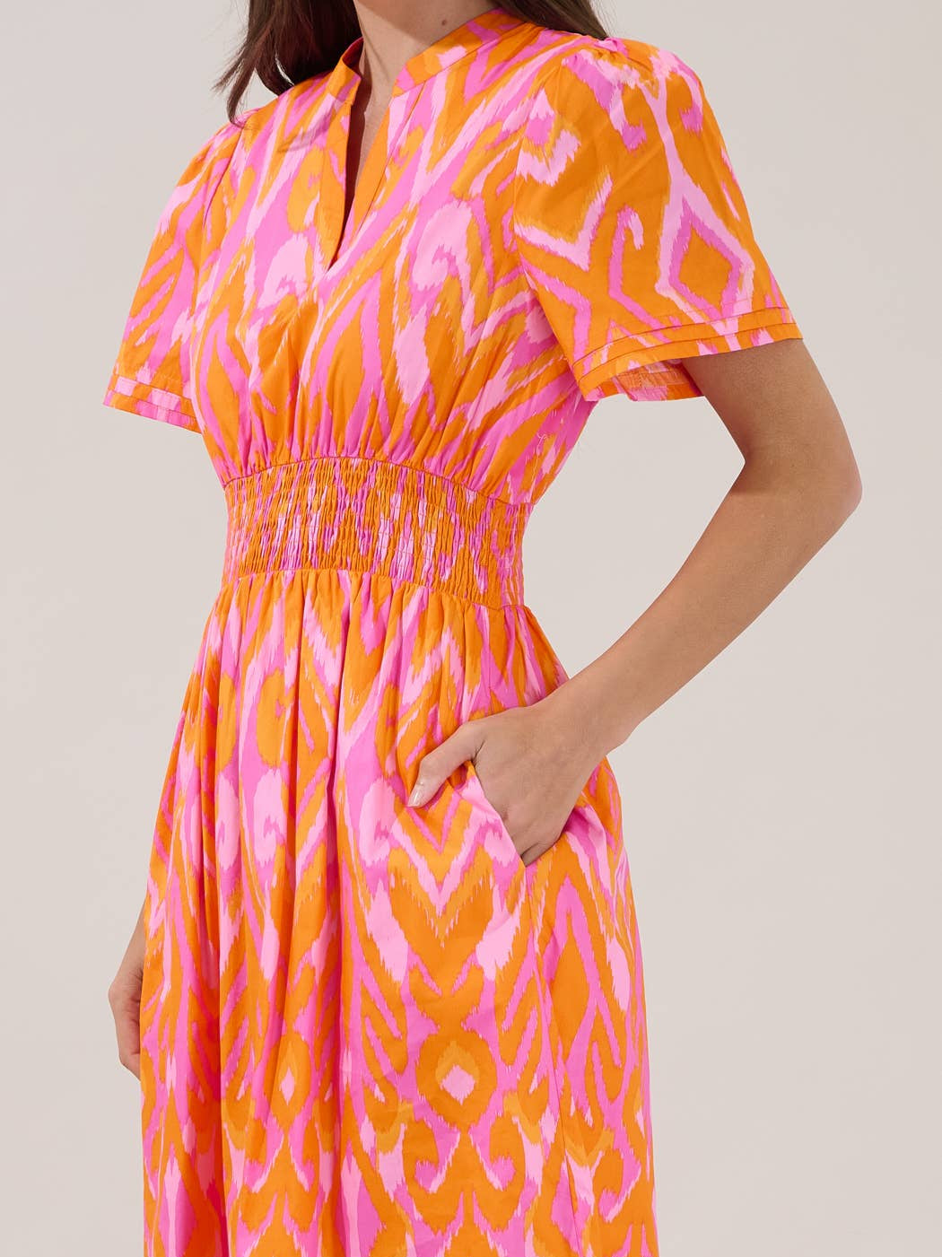 Belraj Ikat Poplin Maxi Dress