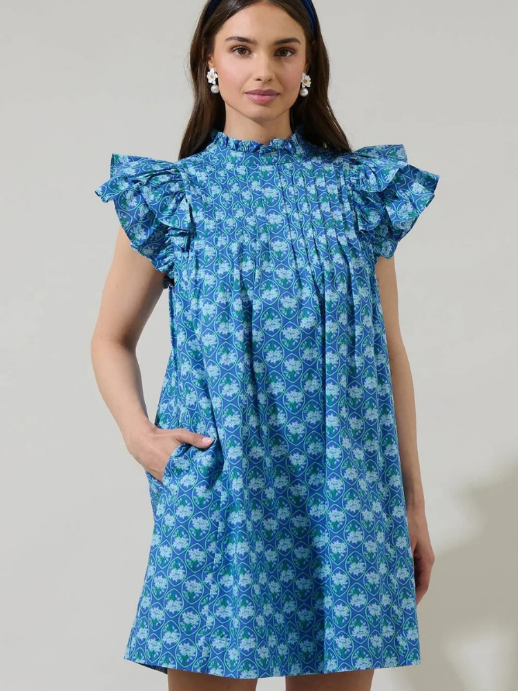 Driftwood Floral Lovel Shift Mini Dress