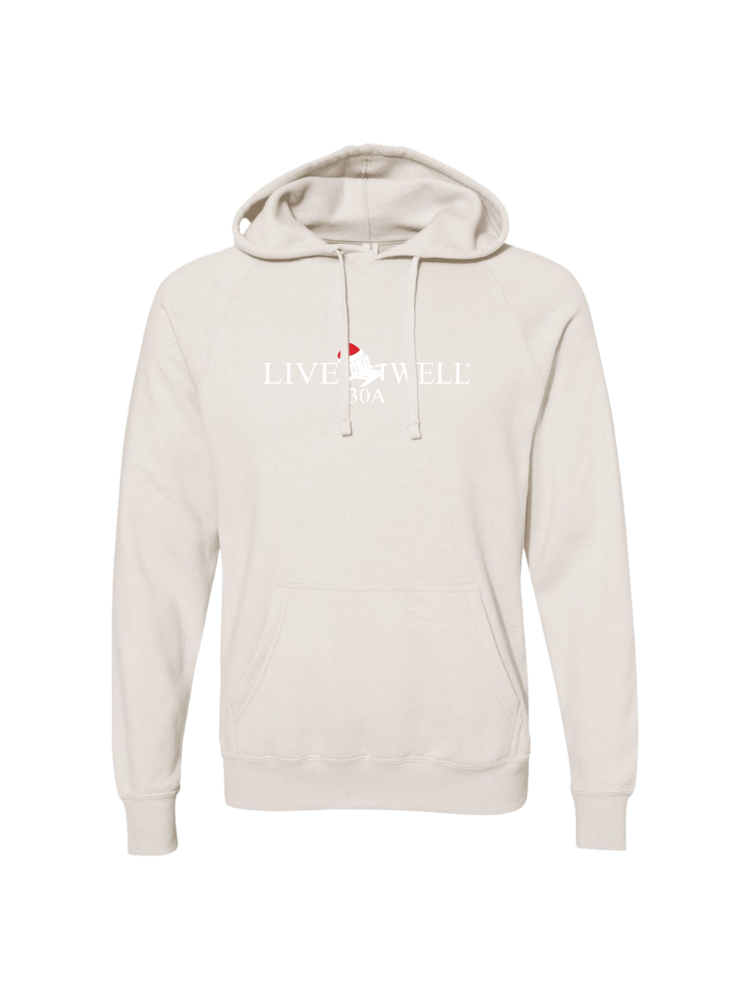 Live Well 30A Classic Logo Santa Hat Hoodie