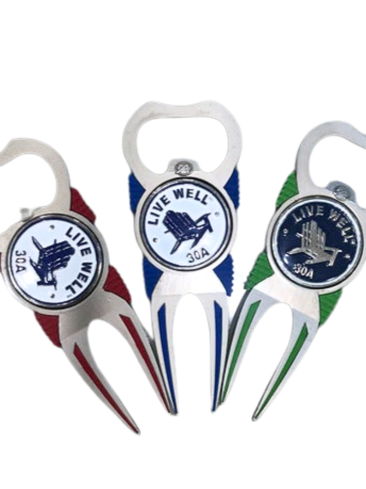 Live Well 30A Circle Logo Golf Tool