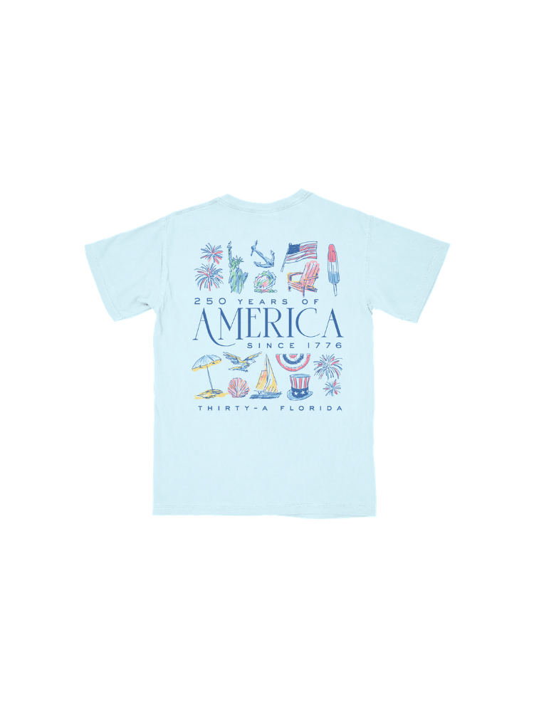 Live Well Fourth of July Symbols Pocket T-Shirt