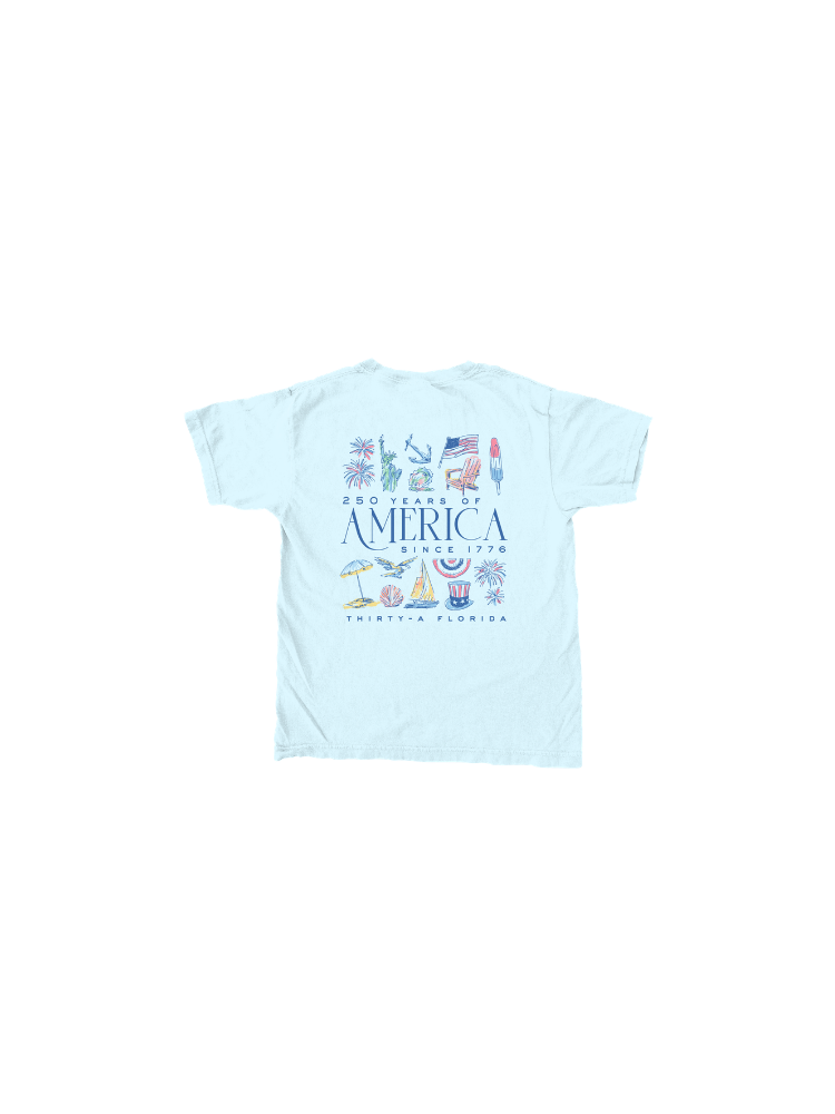 Live Well Fourth of July Symbols Youth T-Shirt