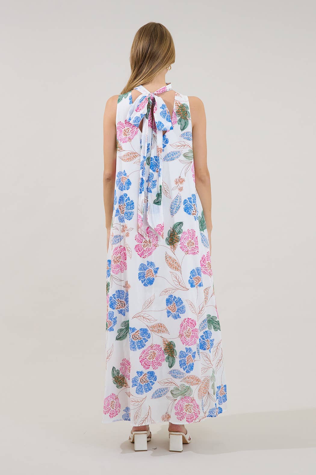Akiya Wild Poppy Mockneck Maxi Dress