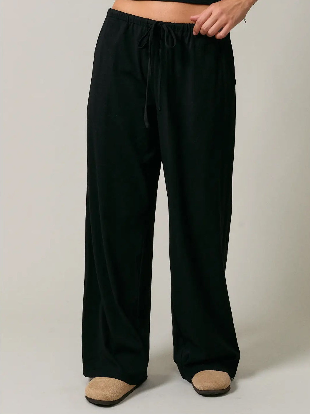 Drawstring Wide Leg Pants