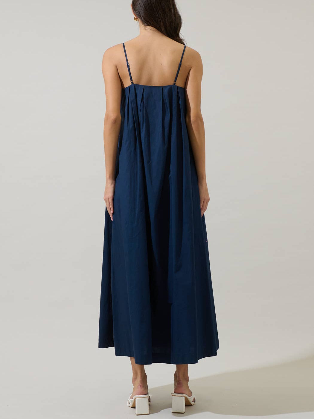 Melly Pleated Bow Maxi Dress