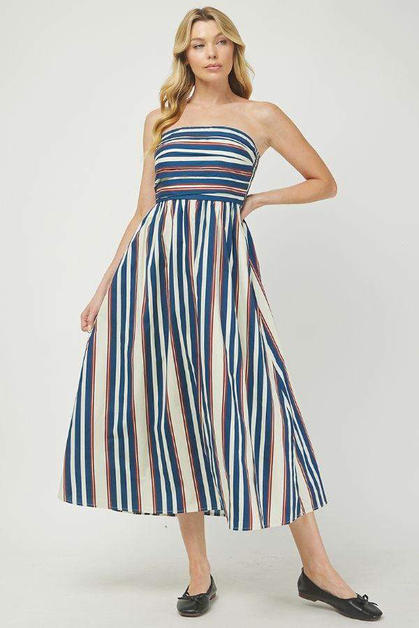 Stripe Tube Maxi Dress