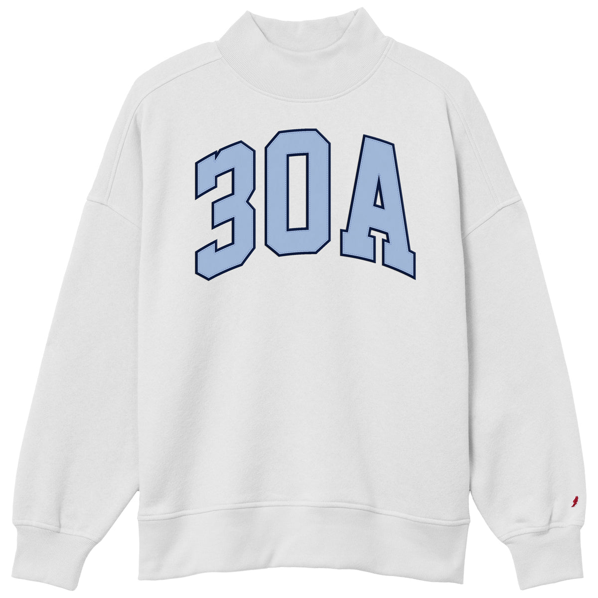 30A Block Letter Applique Mockneck