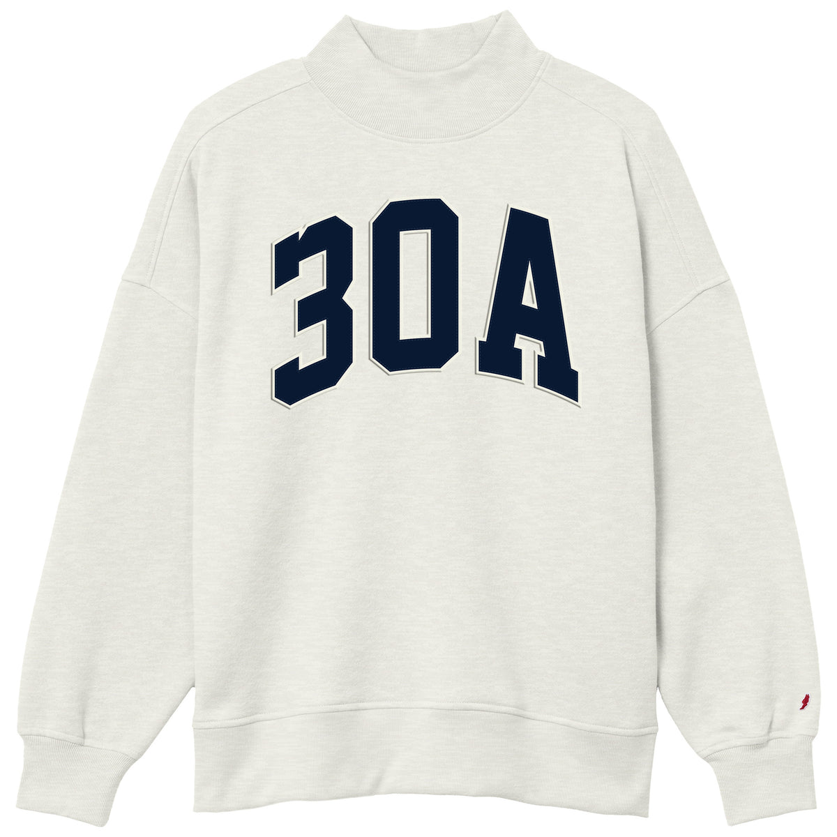30A Block Letter Applique Mockneck