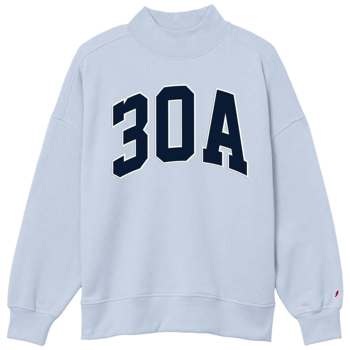 30A Block Letter Applique Mockneck