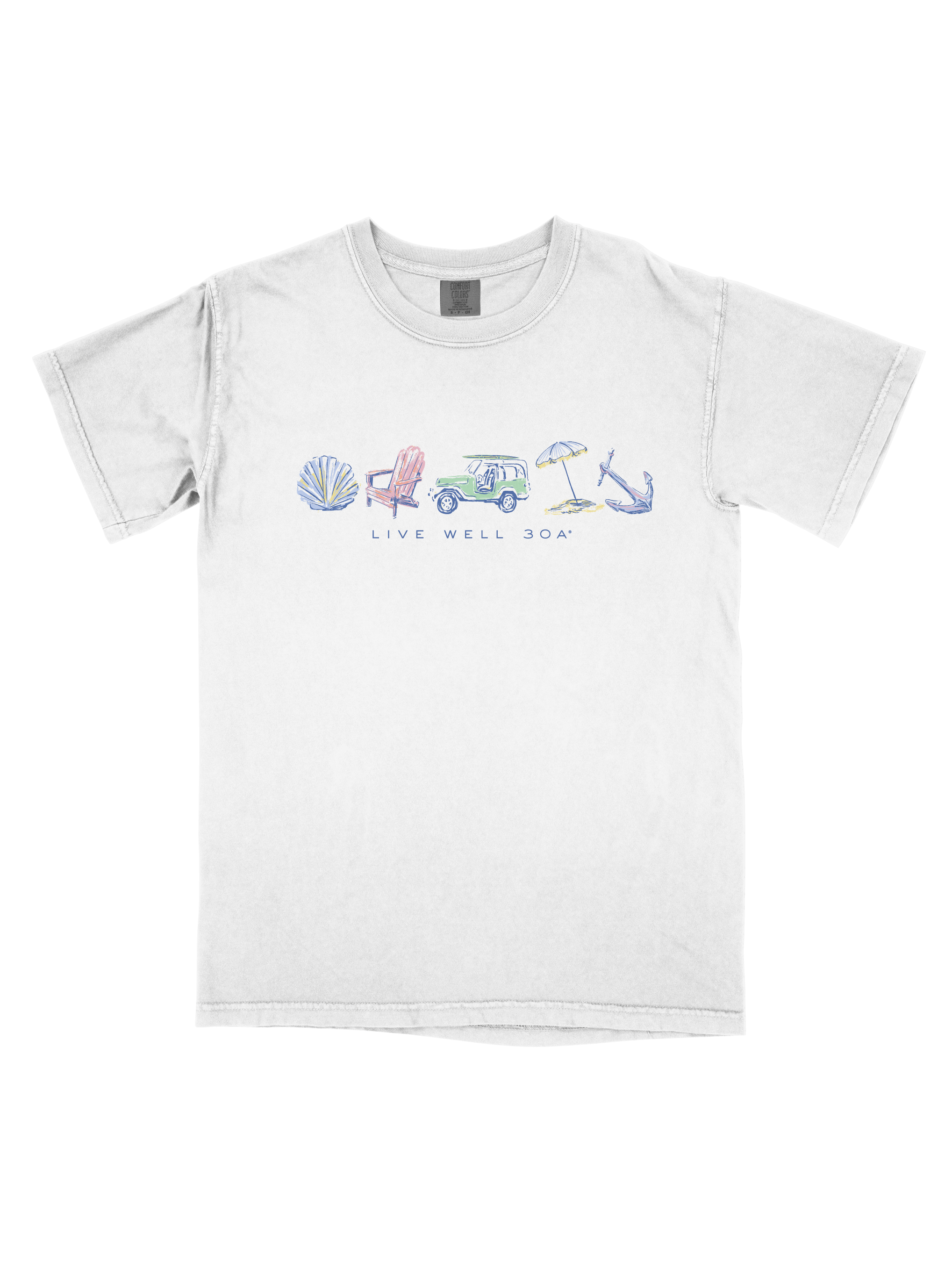 Live Well Symbols of 30A T-Shirt