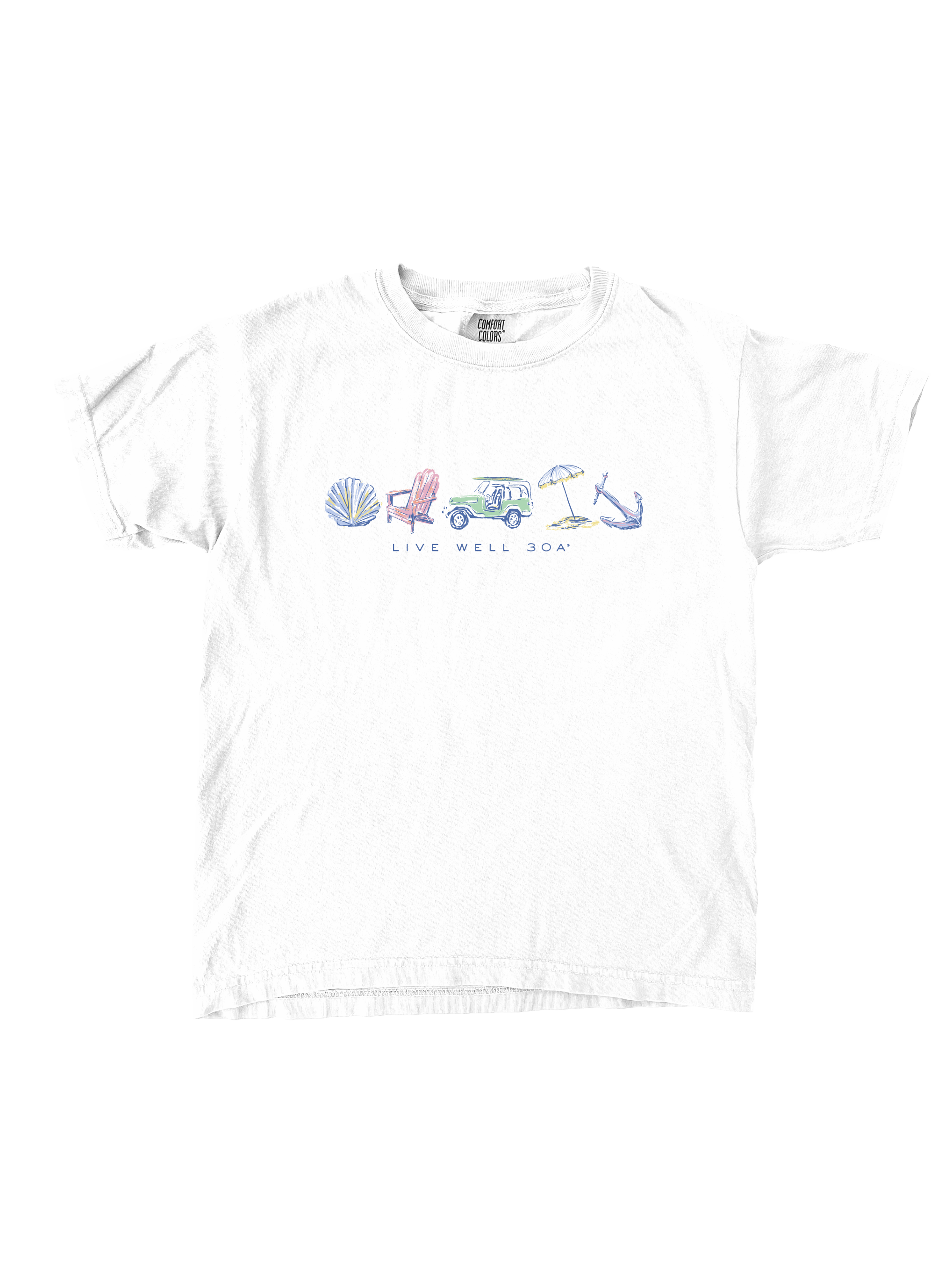 Live Well Symbols of 30A Youth T-Shirt