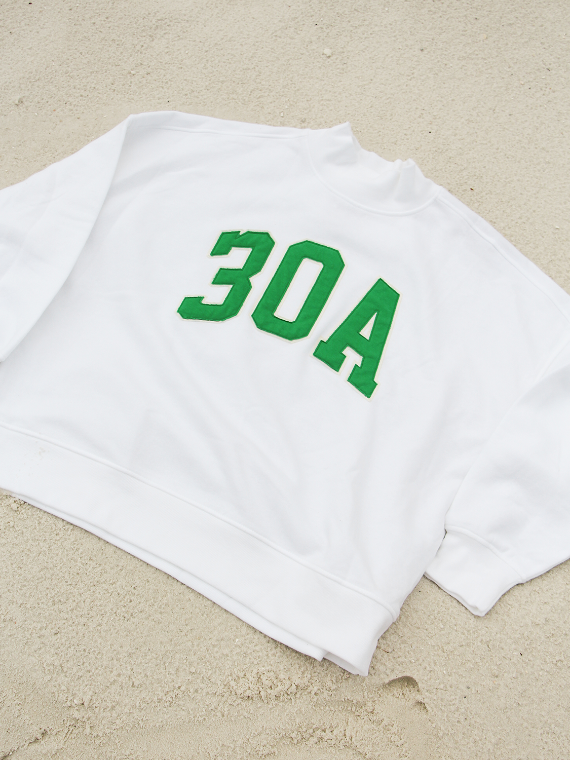 30A Block Letter Applique Mockneck