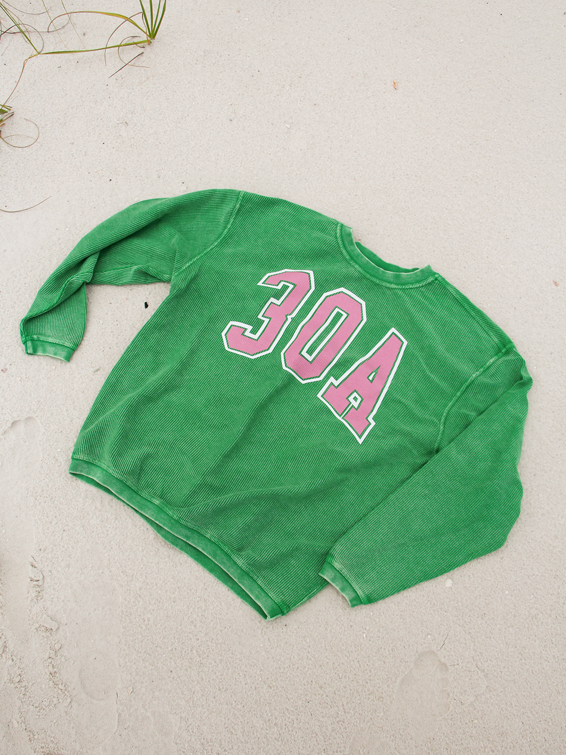 30A Block Letter Corderd Crew Sweatshirt