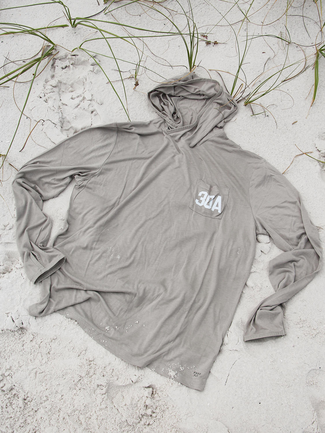 30A Block Letter Free Fly Men's Bamboo Lightweight Hoodie