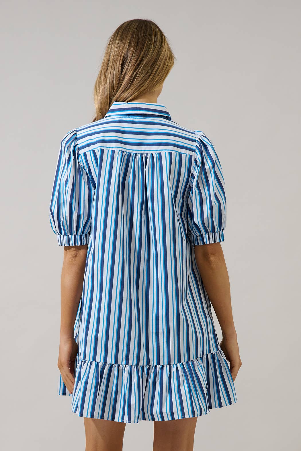 Levy Norra Stripe Button Down Shift Dress