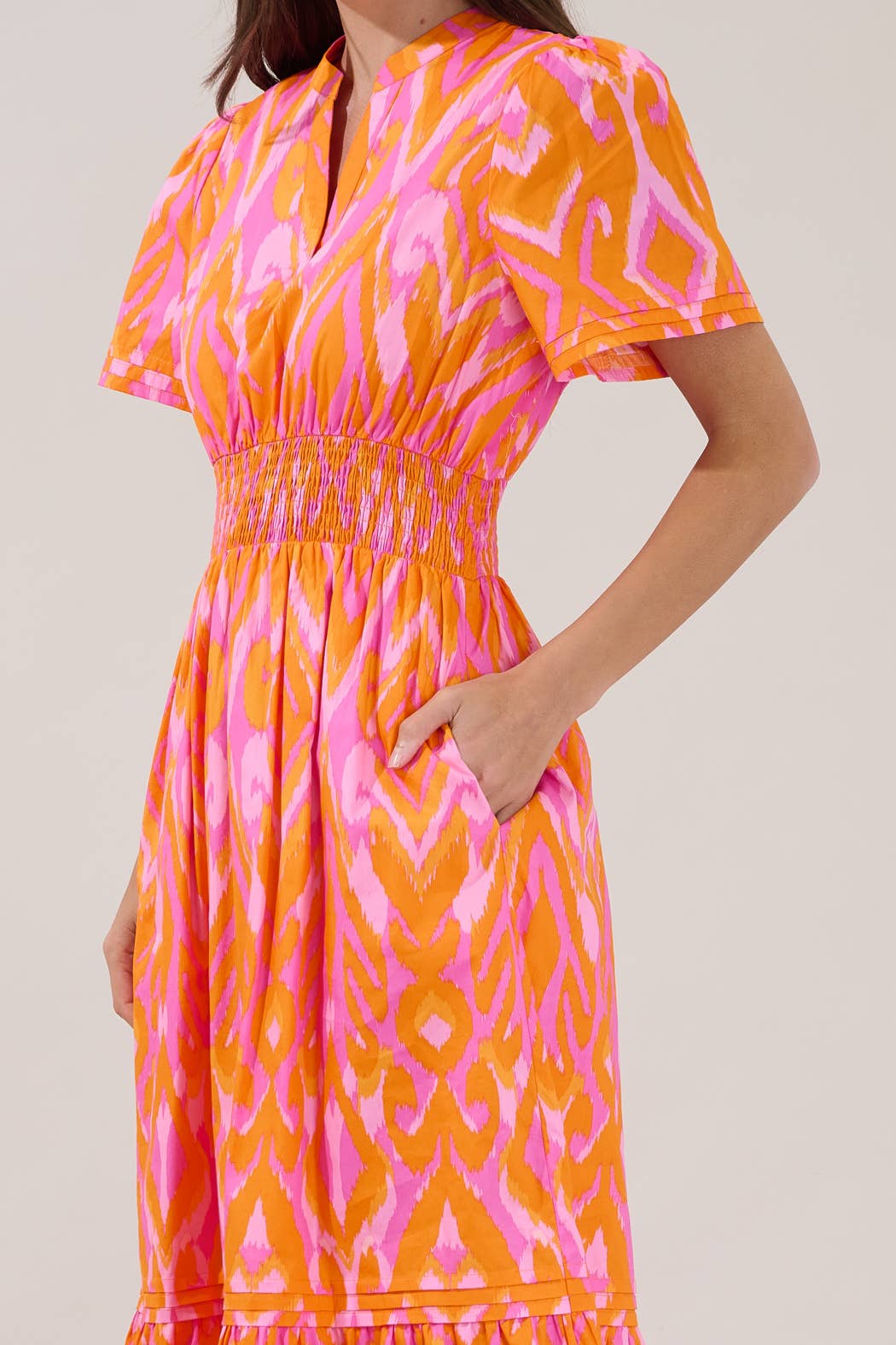 Belraj Ikat Poplin Maxi Dress