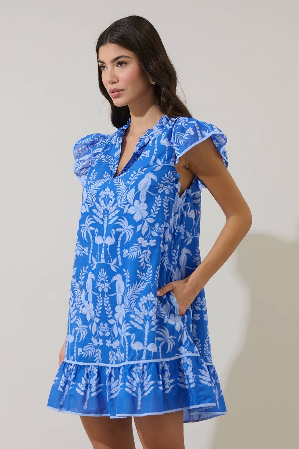 Davina Floral Ebba Shift Mini Dress