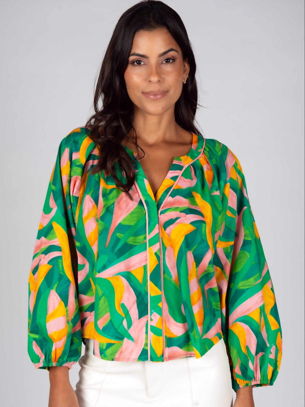 Blakely Tropical Long Sleeve Top