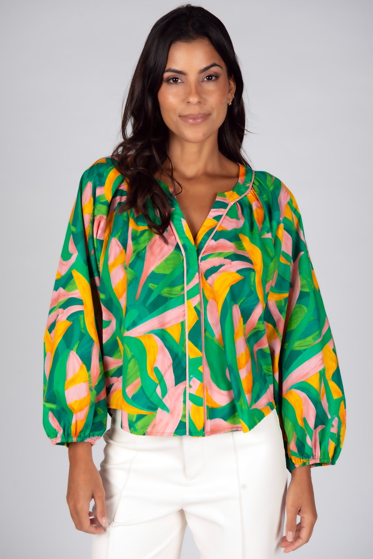 Blakely Tropical Long Sleeve Top