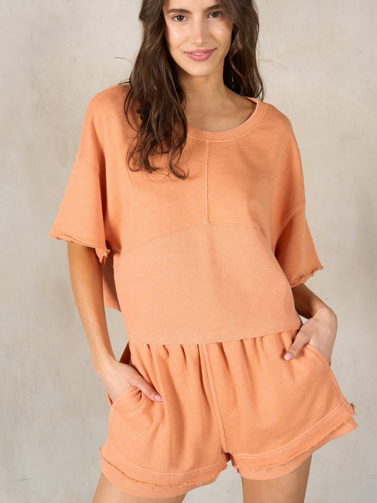 Boxy Half Sleeve Top Set