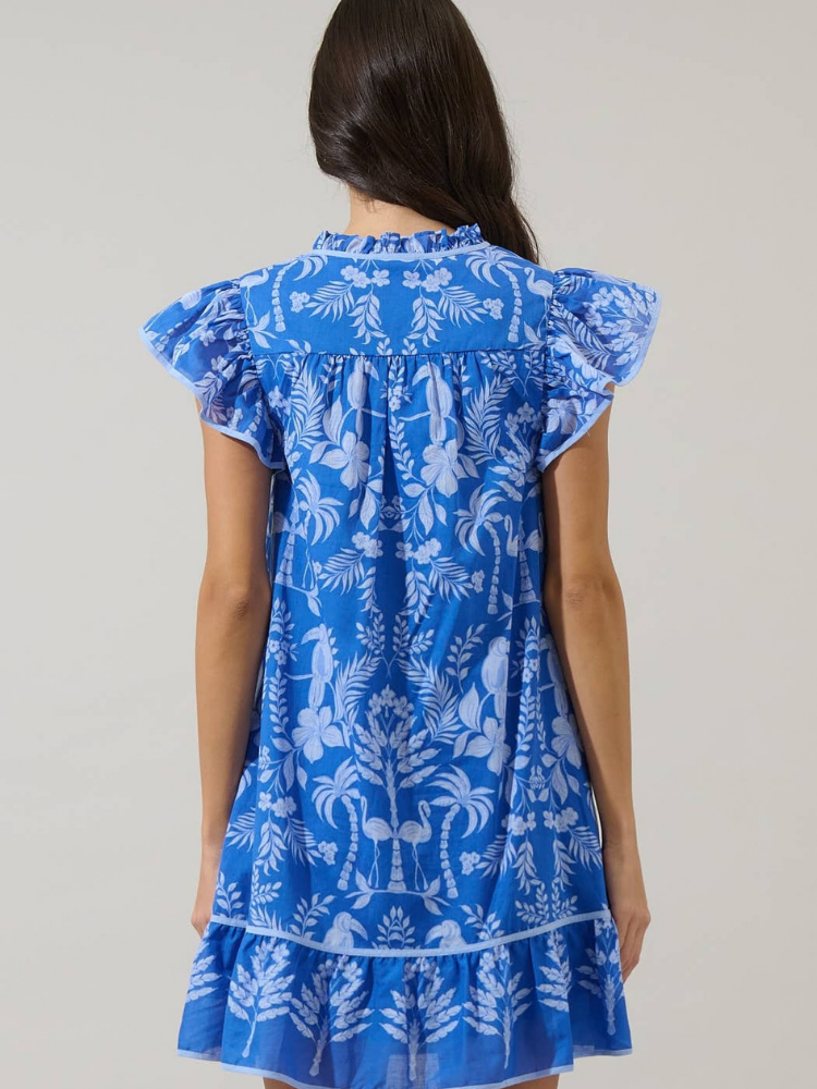 Davina Floral Ebba Shift Mini Dress