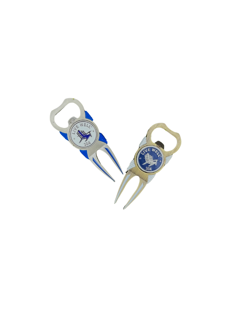 Live Well 30A Circle Logo Golf Divot Tool