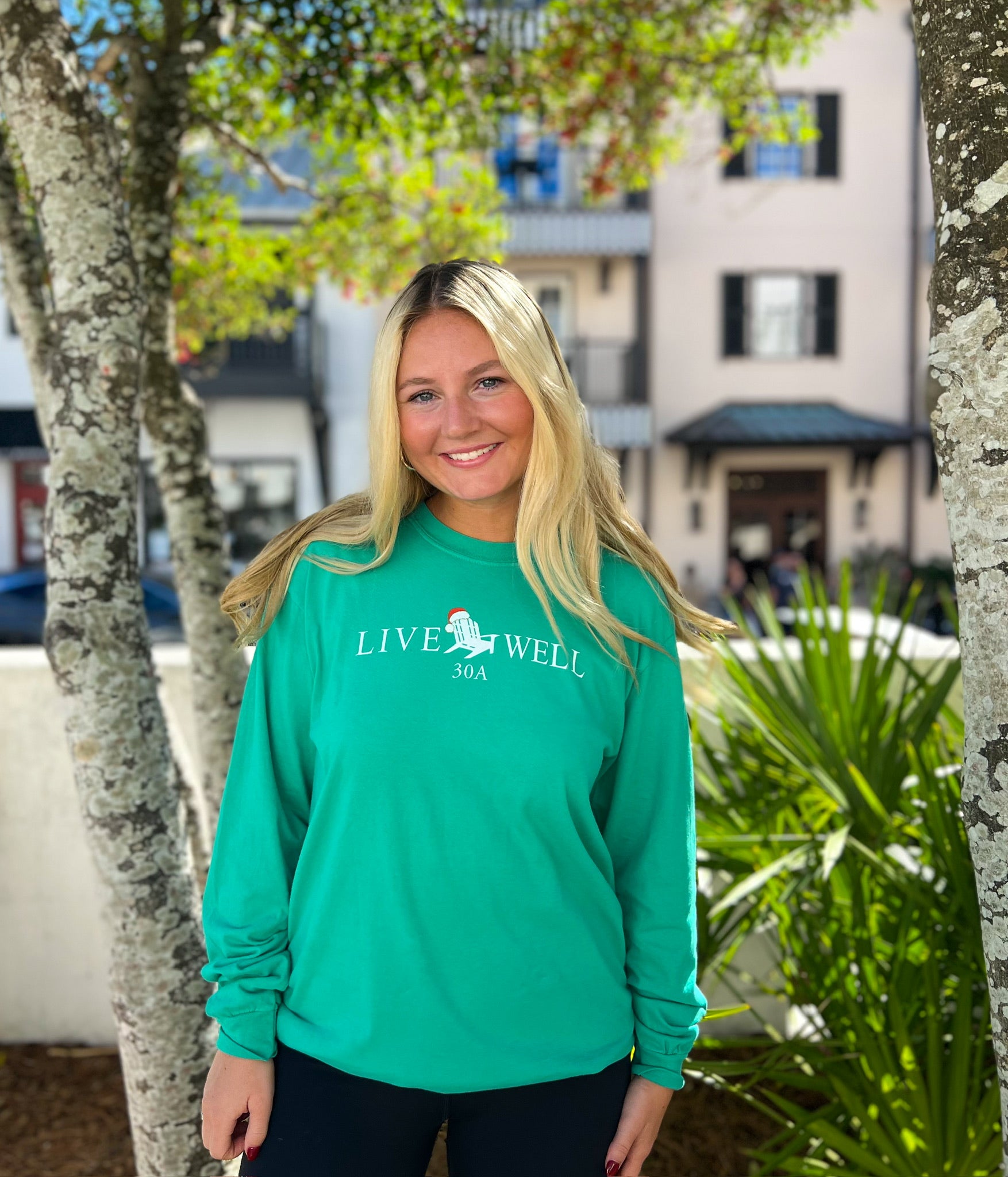 Santa Golf Cart Long Sleeve