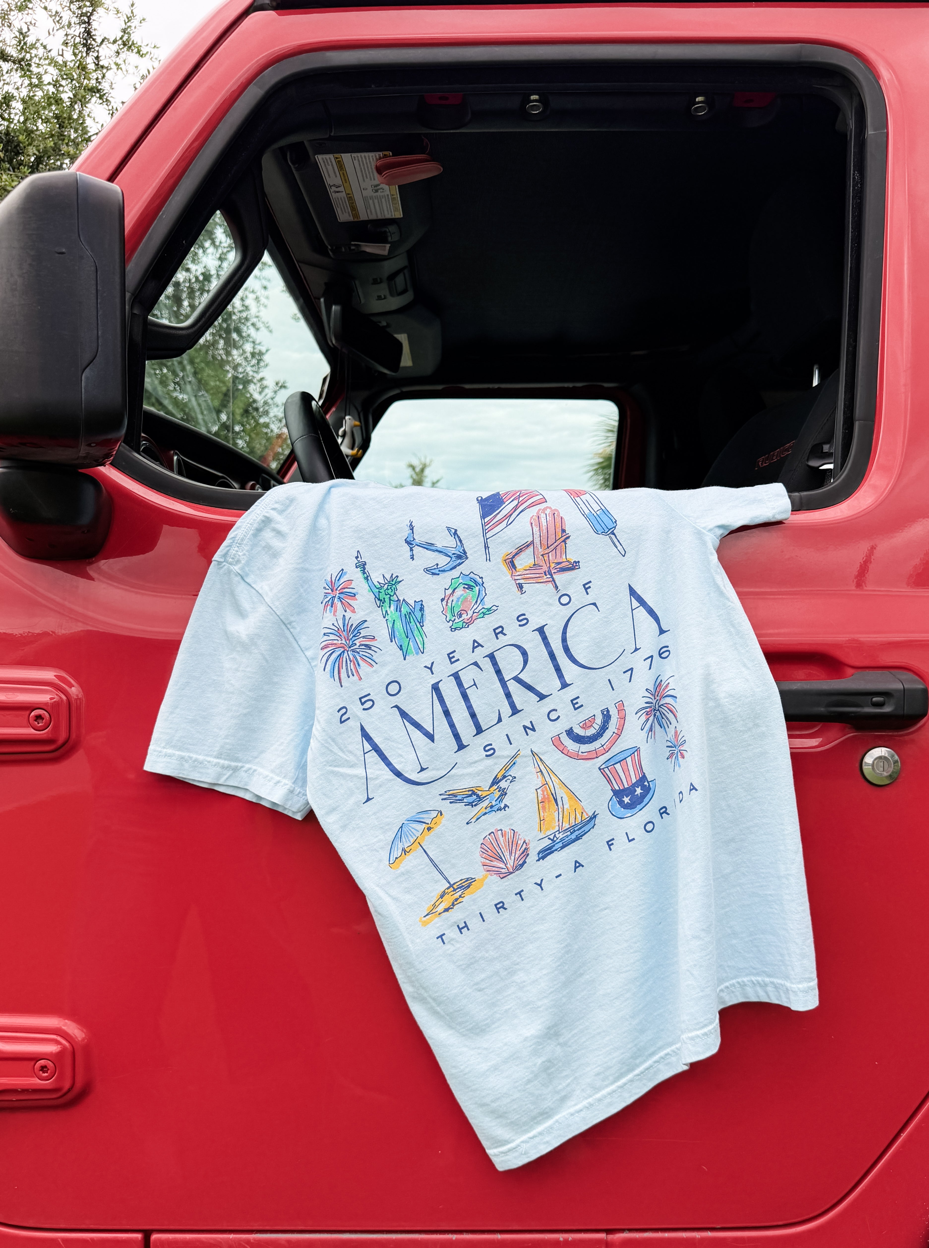 Live Well Fourth of July Symbols Pocket T-Shirt