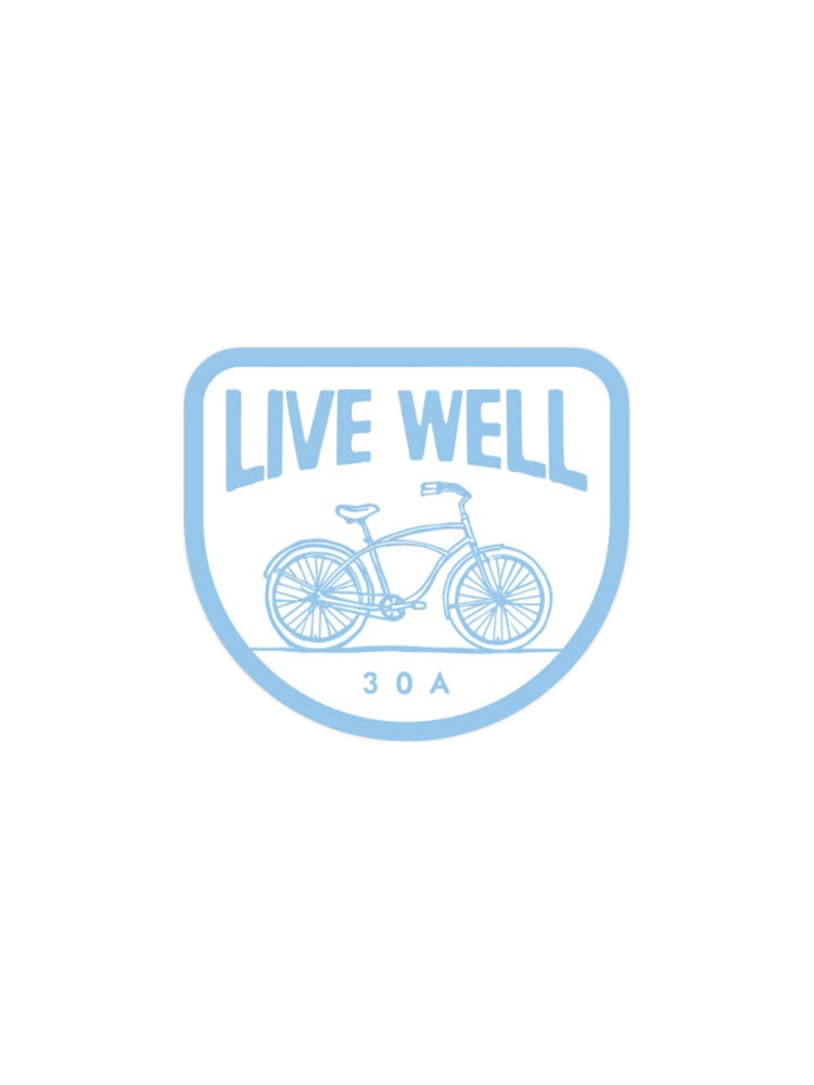 Live Well Bike 30A Sticker