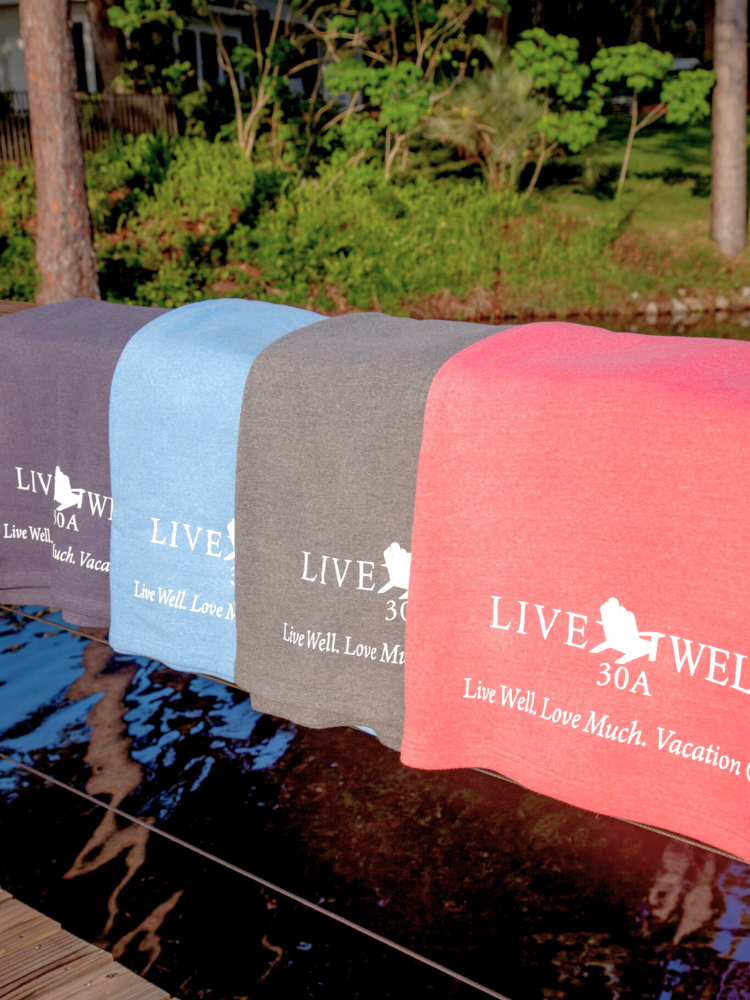 Live Well 30A Classic Logo Blanket