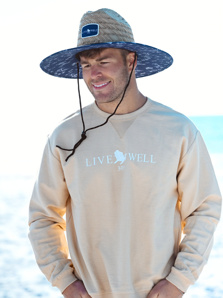 Live Well 30A Classic Logo Corded Crew Sweatshirt