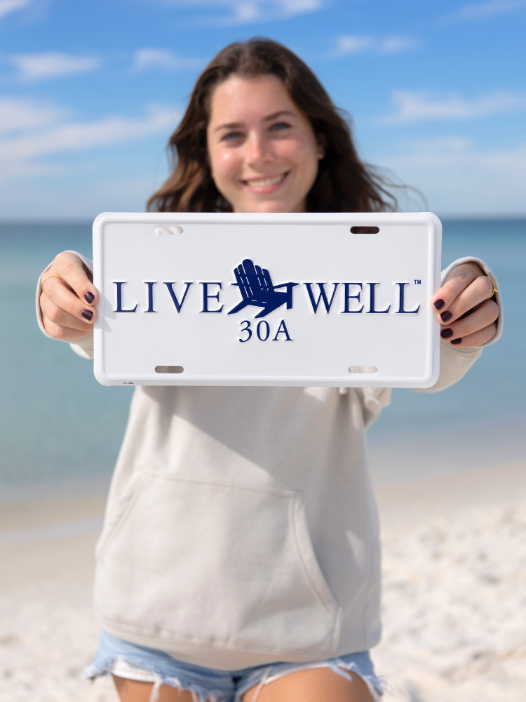 Live Well 30A Classic Logo License Plate