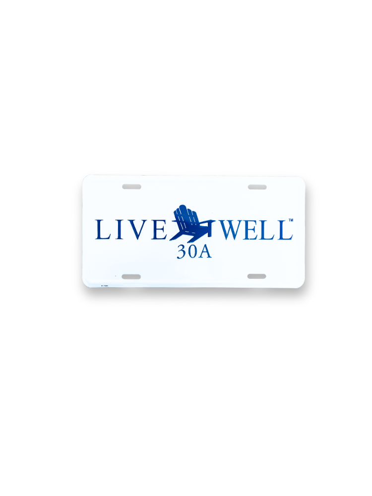 Live Well 30A Classic Logo Bike License Plate