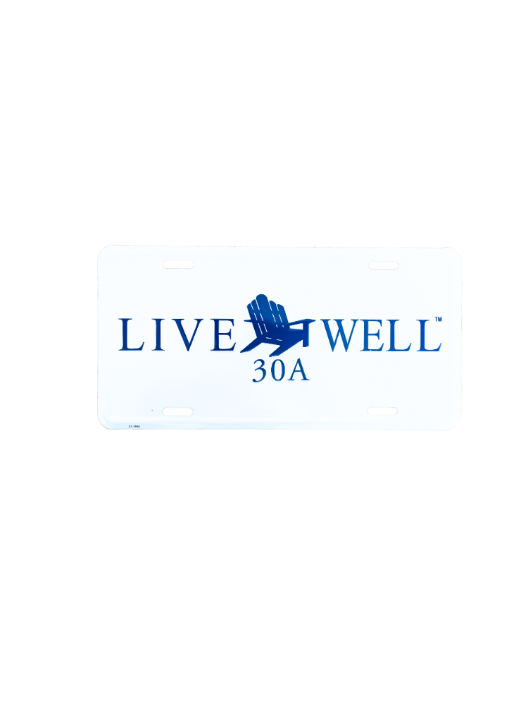 Live Well 30A Classic Logo License Plate