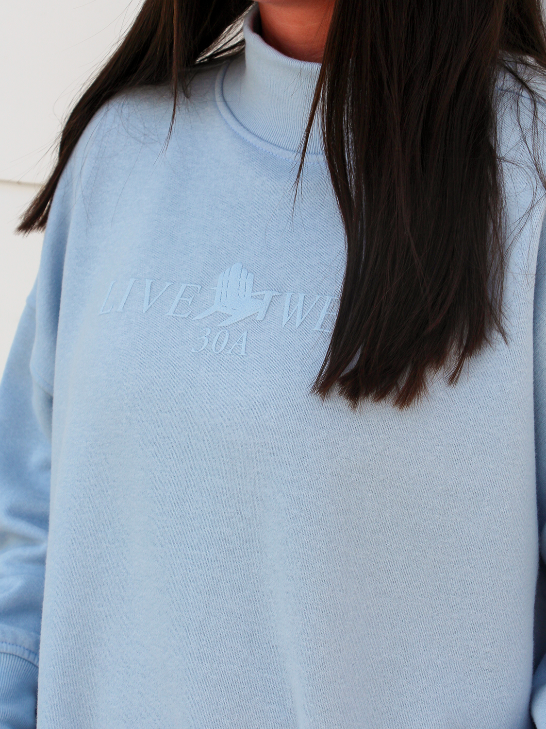 Live Well 30A Classic Logo Mockneck Sweatshirt