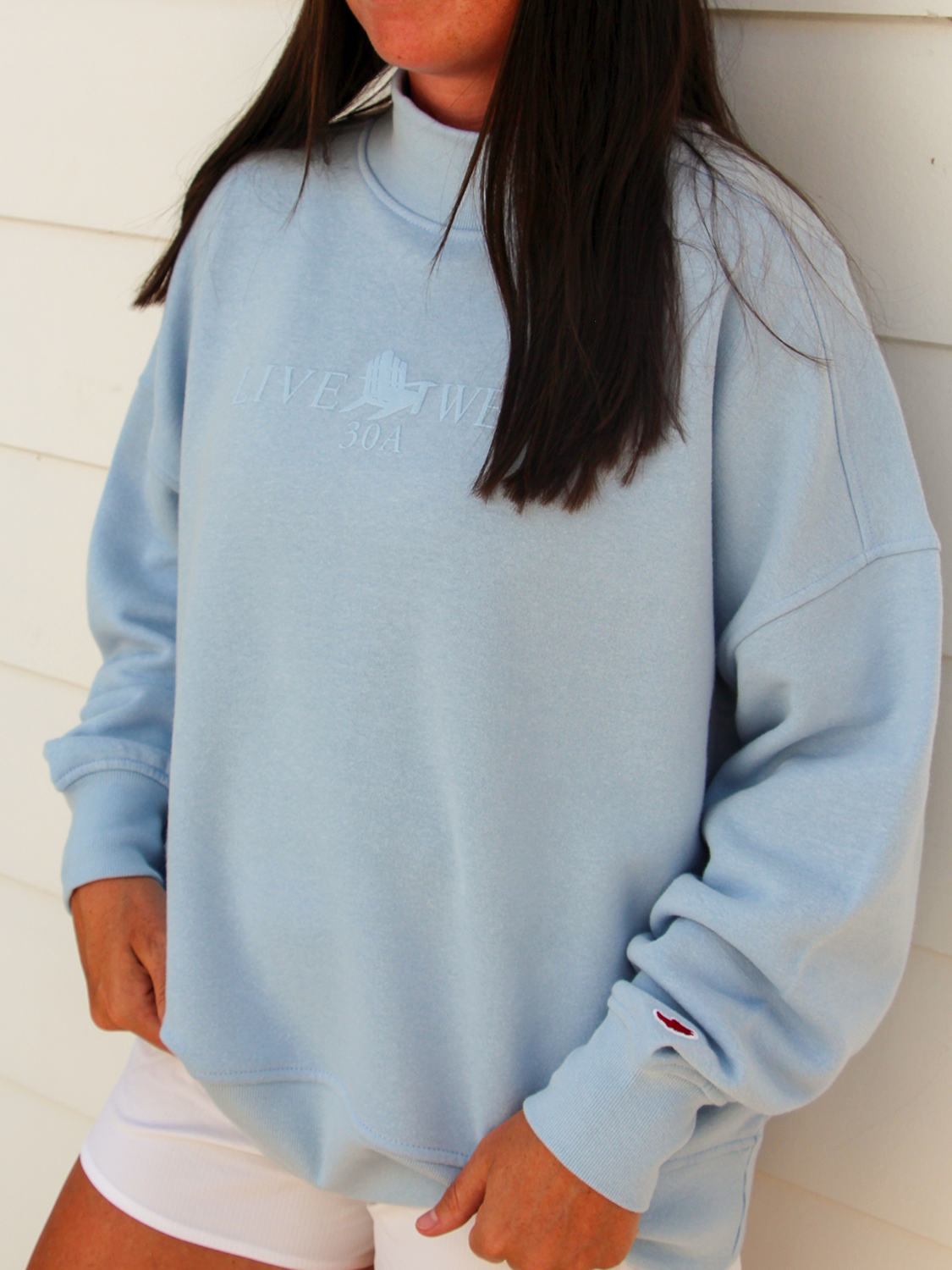Live Well 30A Classic Logo Mockneck Sweatshirt