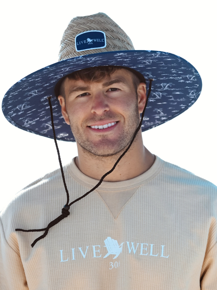 Live Well 30A Classic Logo Patch Straw Hat