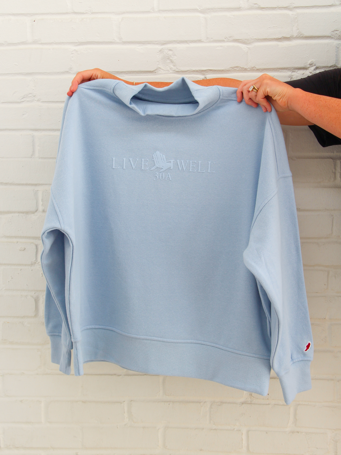 Live Well 30A Classic Logo Youth Mockneck Sweatshirt