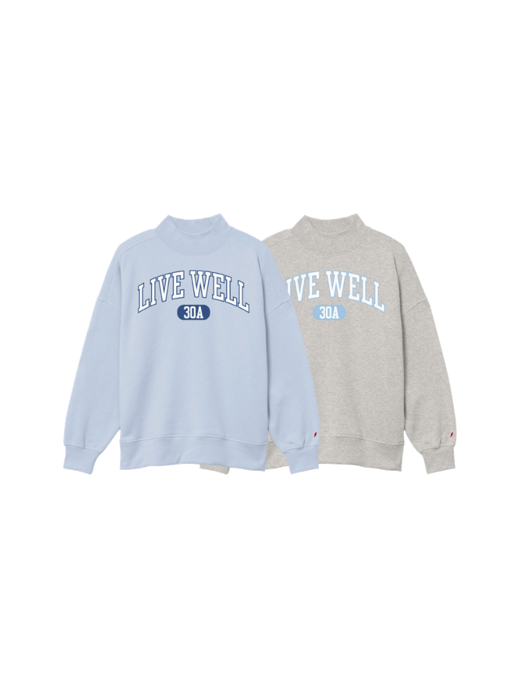 Live Well 30A Varsity Mockneck Sweatshirt