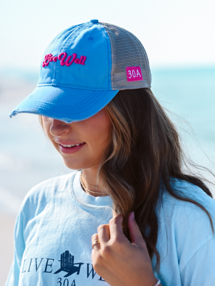 Live Well Script Trucker Hat