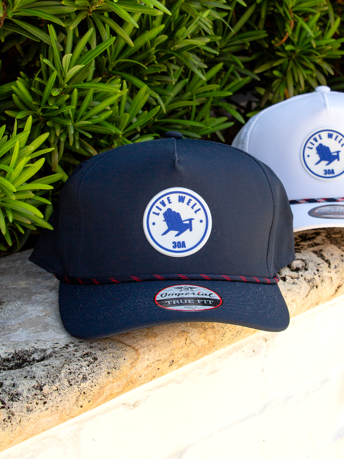 Live Well 30A Circle Logo Patch Performance Rope Hat